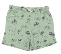 Mátové bavlnené kraťasy s dinosaurami John Lewis