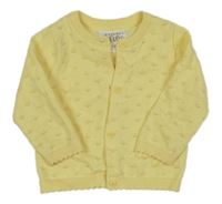 Žltý prepínaci sveter s dirkovaným vzorom F&F