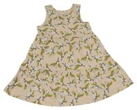 Svetloružové bavlnené šaty s volavkami Name it