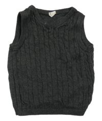 Tmavosivá vzorovaná svetrová vesta H&M