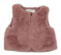 Ružová chlpatá vesta H&M