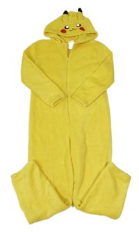 Žltá chlpatá kombinéza s kapucí - Pikachu H&M
