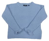 Modrý rebrovaný sveter Blue Seven