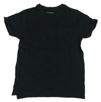 Čierne melírované tričko s vreckom PRIMARK