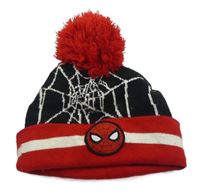 Čierno-červená čapica so Spider-manem a brmbolcom zn. PRIMARK