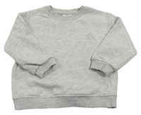 Sivá melírovaná oversize mikina s třešničkami ZARA