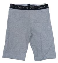 Sivo-čierne melírované legínové kraťasy s logy RIVER ISLAND