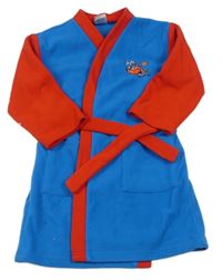 Modro-červený fleecový župan s autem - ROARY