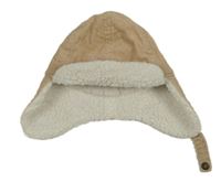 Béžová manšestrová zateplená beranice