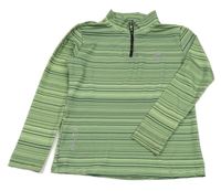 Zeleno-smaragdové pruhované funkční mikinotriko MONTIREX