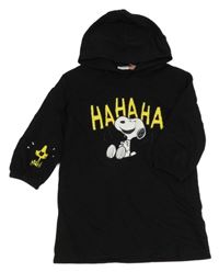 Černé teplákové šaty se Snoopym a kapucí LC WaIKIKI