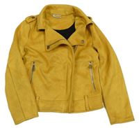 Okrový semišový crop křivák s límečkem Matalan