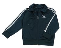 Tmavopetrolejovo-bílá propínací sportovní mikina Adidas