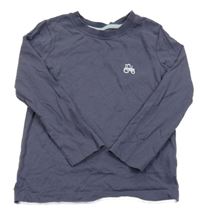 Tmavomodré triko s traktorem Nutmeg