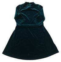 Smaragdové sametové šaty Next