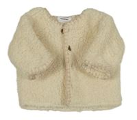 Smetanová huňatá zateplená bunda John Lewis