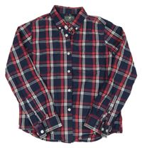 Tmavomodro-červeno-bílá kostkovaná košile FIRST CLASS