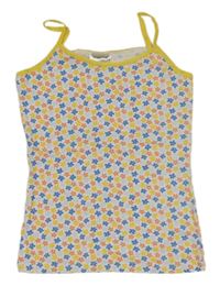 Bielo-žltý kvetovaný top L&D