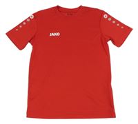 Červené funkčné športové tričko s logom JAKO