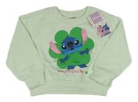 Nové - světlezelená oversize mikina se Stitchem PRIMARK