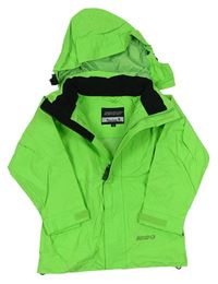 Zelená šušťáková jarná bunda s kapucňou