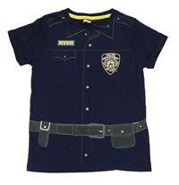 Tmavomodré tričko - policista