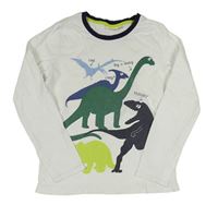 Bílé triko s dinosaury Kids