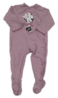 Vínovo-biely pruhovaný overal s Minnie zn. C&A