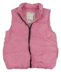 Růžová šusťáková zateplená vesta M&S