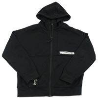 Čierna prepínaci mikina s nápisom a kapucňou H&M