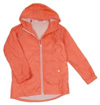 Korálová šušťáková jarná bunda s kapucňou zn. Tu