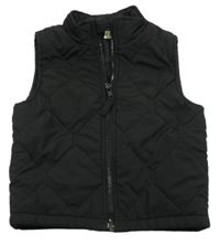 Čierna prešívaná šušťáková zateplená vesta F&F