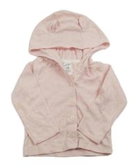 Ružová melírovaná bavlnená prepínaci mikina s kapucňou s uškami Carter's