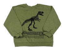 Khaki mikina s kostrou dinosaura H&M
