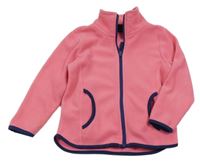 Lososová fleecová prepínaci mikina