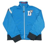 Modrá sportovní propínací mikina s písmenem