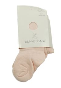 Nové - Světlerůžové žebrované punčocháče Dunnes