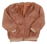 Staroružová kožušinová podšitá bunda Lupilu