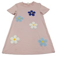 Ružové šaty s kvetinami Shein