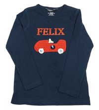 Tmavomodré tričko s autom H&M