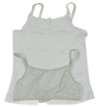 2set - Biela košilka + svetlosivá melírovaná lambáda