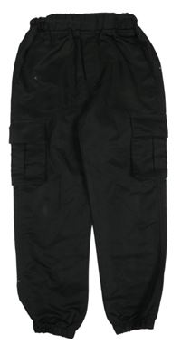 Černé cargo cuff kalhoty