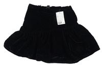 Nové - Čierna zamatová sukňa H&M