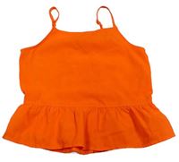 Neónově oranžový ľahký top River Island