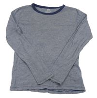 Tmavomodré melírované tričko H&M