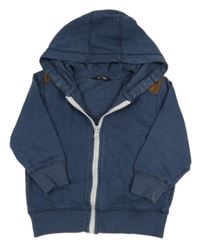 Tmavomodrá prepínaci mikina s kapucňou George