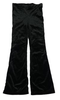 Černé sametové flare legíny H&M