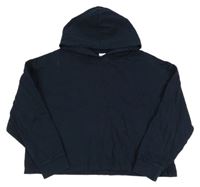 Tmavomodrá crop mikina s kapucňou Name it