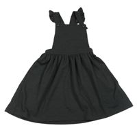 Tmavosivé na traké teplákové šaty s volánikmi F&F