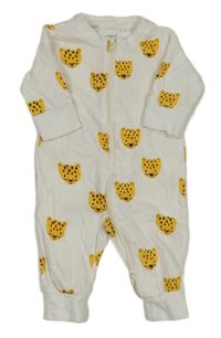 Biely overal s leopardmi Lindex